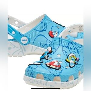 Crocs Smurfs Clogs Classic Unisex Blue Lifestyle Shoes DWA1582